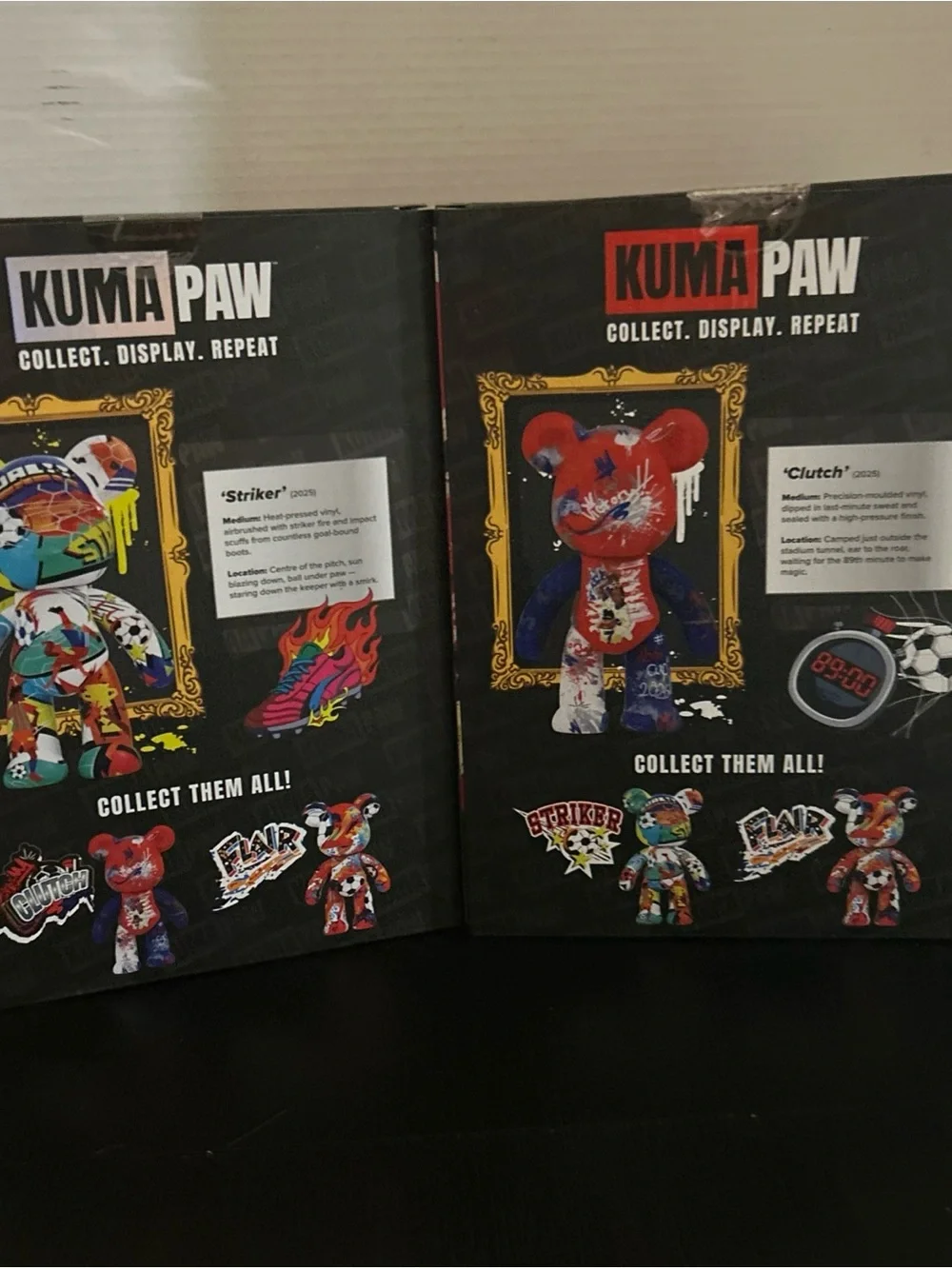 Kuma Paw Sups Collectible Soccer Edition - Multi-Color set of two brand new